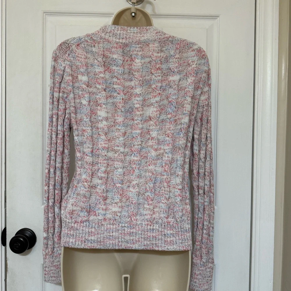 J.Crew Marled Cable Knit Crewneck Sweater Small